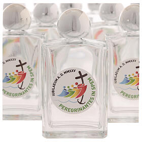 Glass bottle of 50 ml for Holy Water, Jubilee 2025 logo, SET OF 25