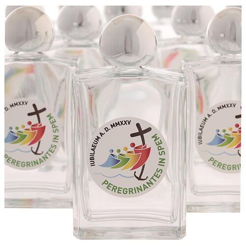 Glass bottle of 50 ml for Holy Water, Jubilee 2025 logo, SET OF 25 2