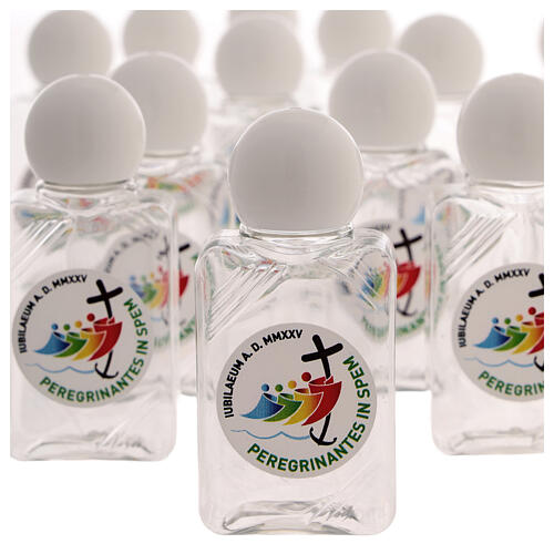 Rectangular bottle of Holy Water, Jubilee 2025 official logo, SET OF 100 2