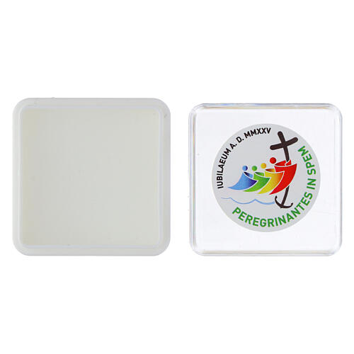 Caja para rosario granos 4 mm con esponja 5x5 cm logotipo Jubileo 2025 4