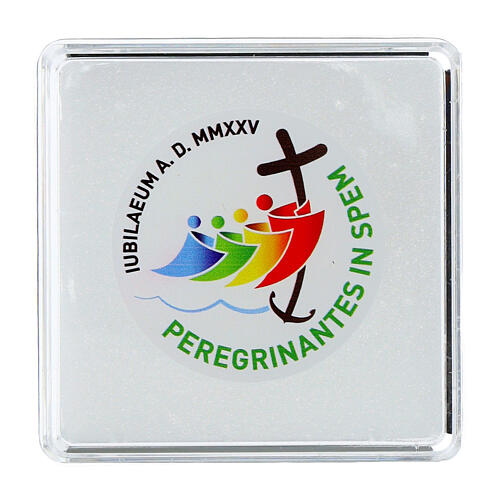 Rosary holder box 7x7 cm Jubilee 2025 4 mm  1