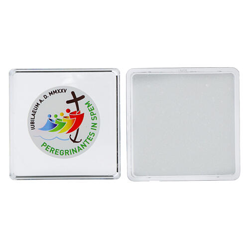 Rosary holder box 7x7 cm Jubilee 2025 4 mm  4