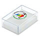 Caja para rosario rectangular logotipo oficial Jubileo 2025 con esponja 2x6 cm s3