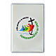 Scatola portarosario rettangolare logo Giubileo 2025 con spugna 2x6 cm s1