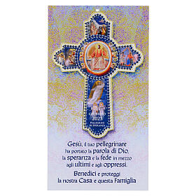 Croix des pèlerins Jubilé 2025 bénédiction ITA 20x10 cm