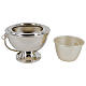 Smooth nickel-plated holy water bucket 12 cm s1