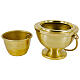 Satin finished brass bucket, 5 in s1