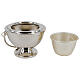 Holy water bucket with nickel-plated smooth finish 14 cm s2