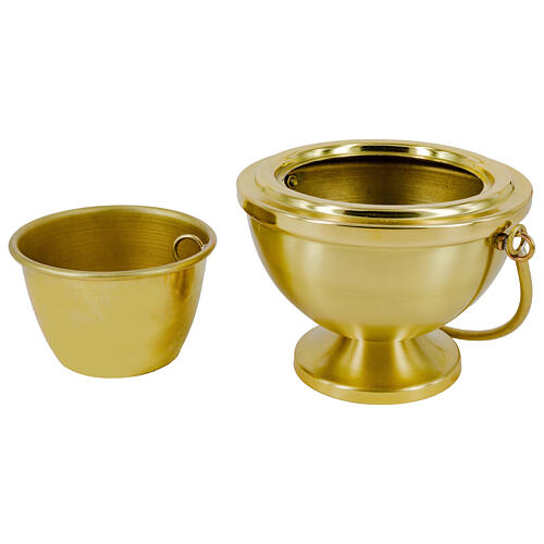 Secchiello ottone finitura satinata 14 cm 2