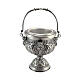 Baroque silver-plated bucket with chiseled angels, 6 in s1