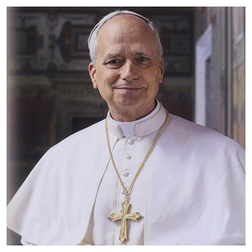 Pope Leo XIV Poster in White Cassock, 40x30 cm 2