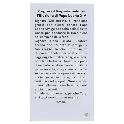 Image Pape Léon XIV en vêtements pontificaux 10x5 cm 2