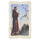 Santino San Francesco d’Assisi in carta con oro a caldo 11x6 cm s1