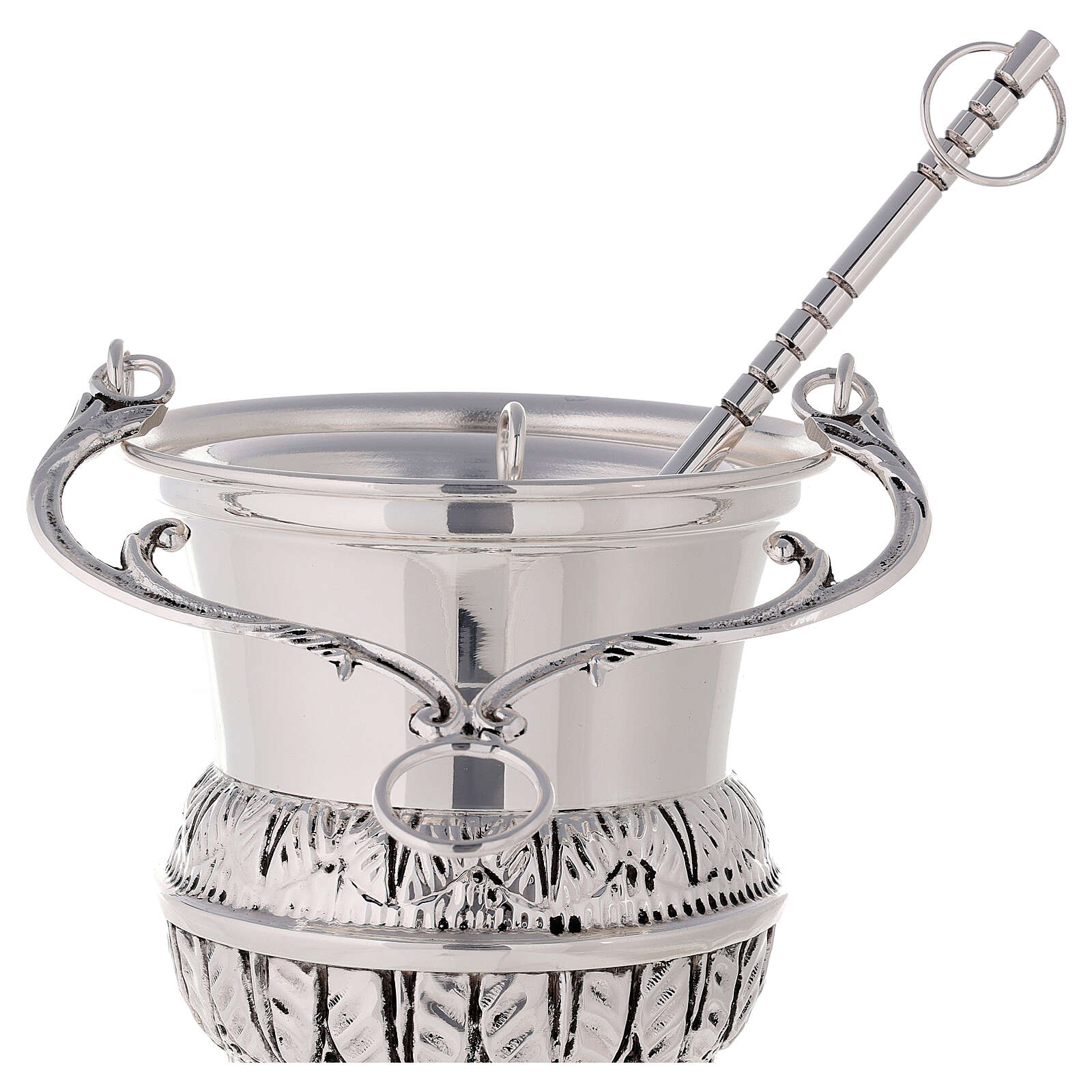 Holy Water Bucket and Aspersorium in hand chiselled silver online