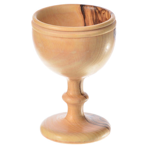Coquetier en bois d'olivier pour liturgie 3