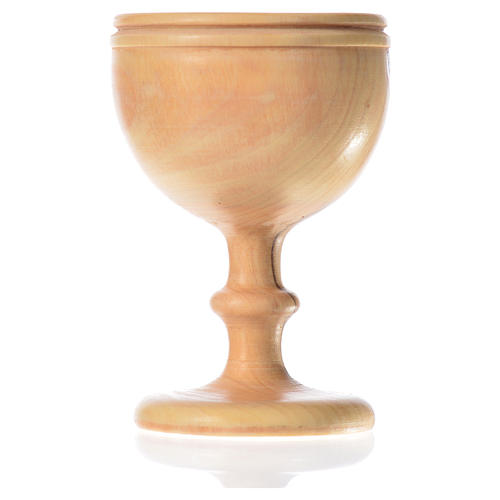 Coquetier en bois d'olivier pour liturgie 4