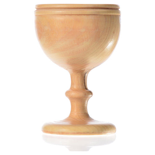 Coquetier en bois d'olivier pour liturgie 2
