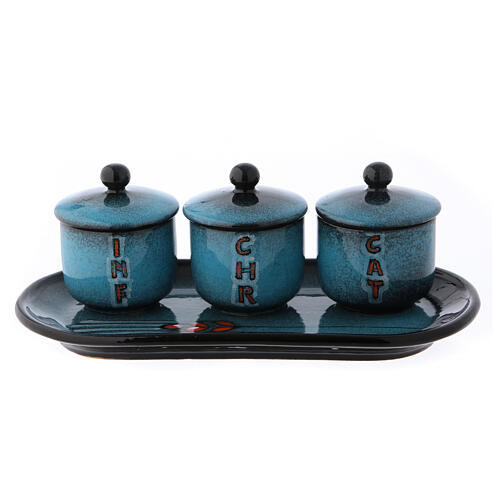Holy oil stock ceramic set 2