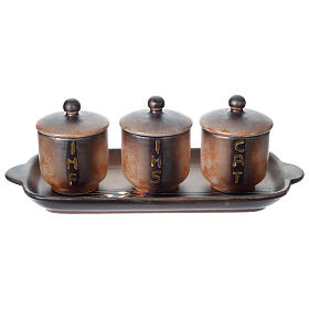 Huiles saintes et sets baptême: Ampoules pour huiles saintes en céramique