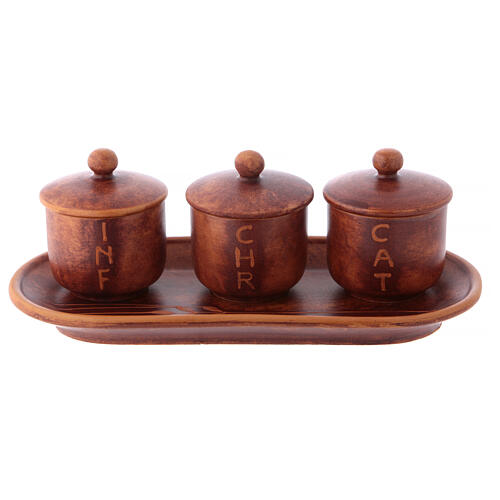 Ceramiczny komplet na olejki święte 3