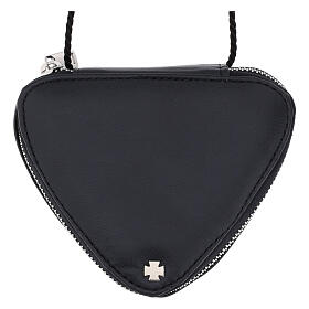 Bolsa para viático piel regenerada interior raso gris