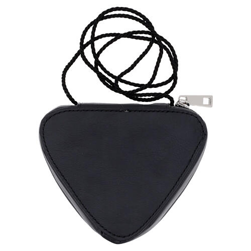 Bolsa para viático piel regenerada interior raso gris 4