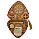 Travel pouch for pyx, brocade fabric with alpha omega and Chi-Rho s2