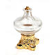 Glass lamp with golden brass base s1