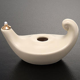 Lâmpadas e Lamparinas: Lâmpada Aladim porcelana marfim pequena