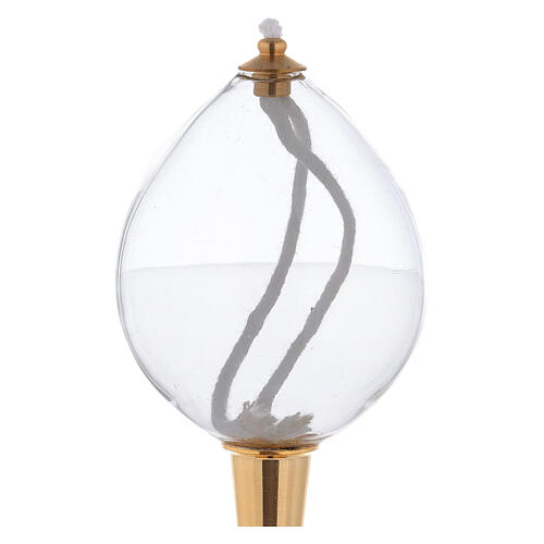 Lampada goccia  piede ottone 2