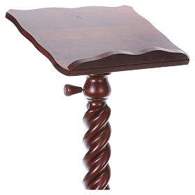 Wood lectern with torchon pedestal