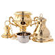 Traditional thurible in gold plated brass s4