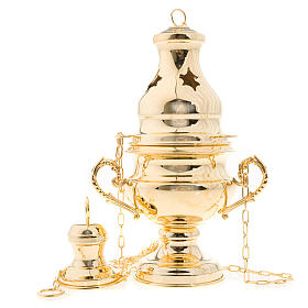 Encensoirs et navettes: Encensoir style classique doré