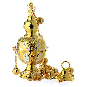 Turíbolo estilo ortodoxo ouro prata