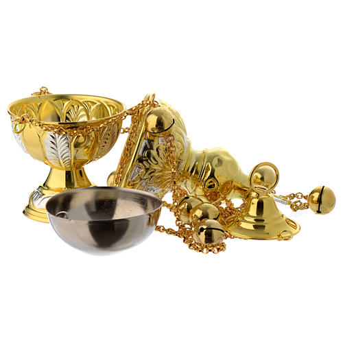 Turíbolo estilo ortodoxo ouro prata 3