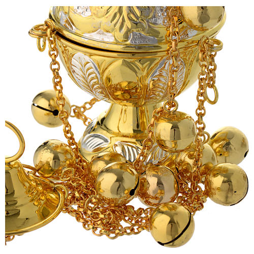 Turíbolo estilo ortodoxo ouro prata 4