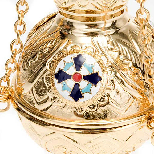 Orthodox style cross thurible 3