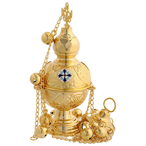 Orthodox style cross thurible 1