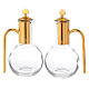 Gold plated brass cruet set and tray s3