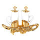 Cruet set with gold plated fish tray s1