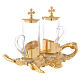 Cruet set for mass with gold plated fish tray s3