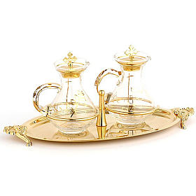 Vinajeras con bandejas de latón s1