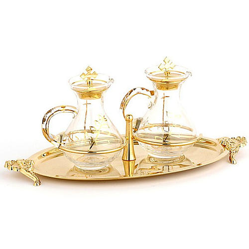 Burettes sur plateau en laiton 1