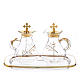Glass cruet set for mass with golden decoration s1