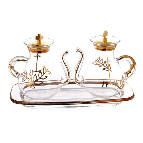 Gold Decorated Cruet Set With Spout 3
