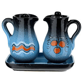 Ceramic amphora cruet set