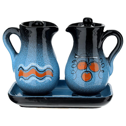 Ceramic amphora cruet set 2