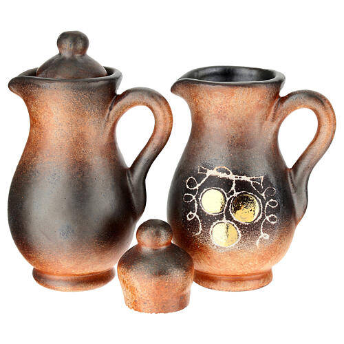 Ceramic amphora cruet set 8