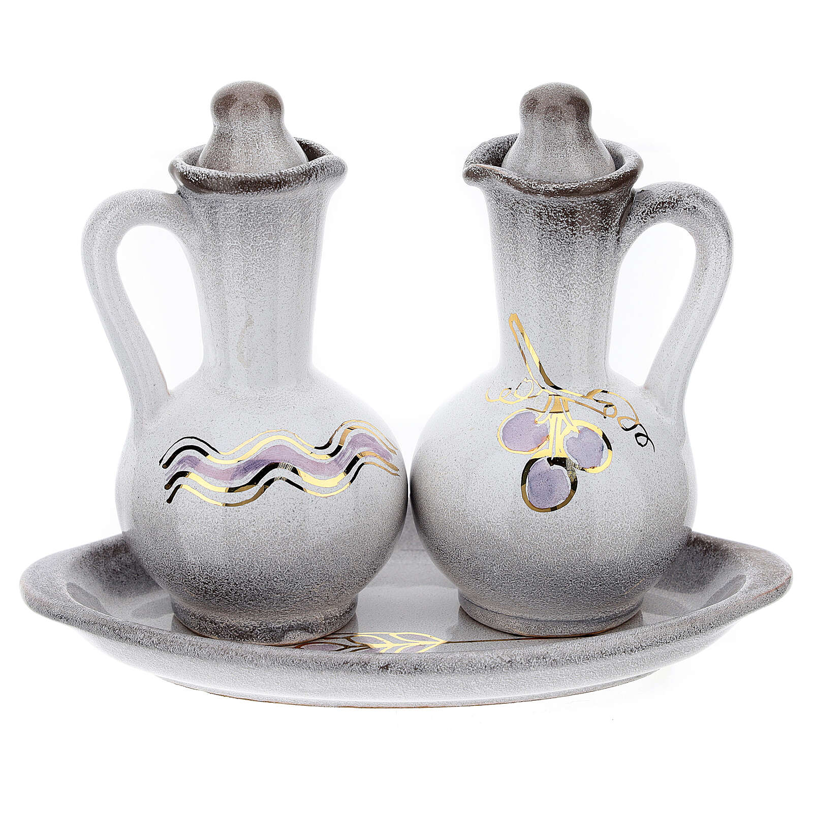 Ceramic round cruet set online sales on HOLYART.co.uk