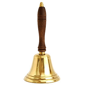 Dzwonek z drewnianą rączką duży